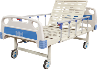 ABS head board one crank manual bed(Stamping plate) ZQ-DY-09