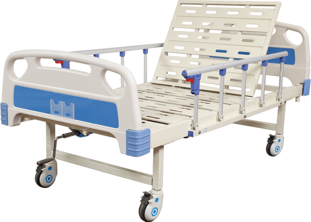 ABS head board one crank manual bed(Stamping plate) ZQ-DY-09